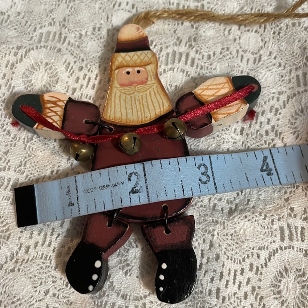 Santa Wooden Christmas Ornament - Picture 4 of 4